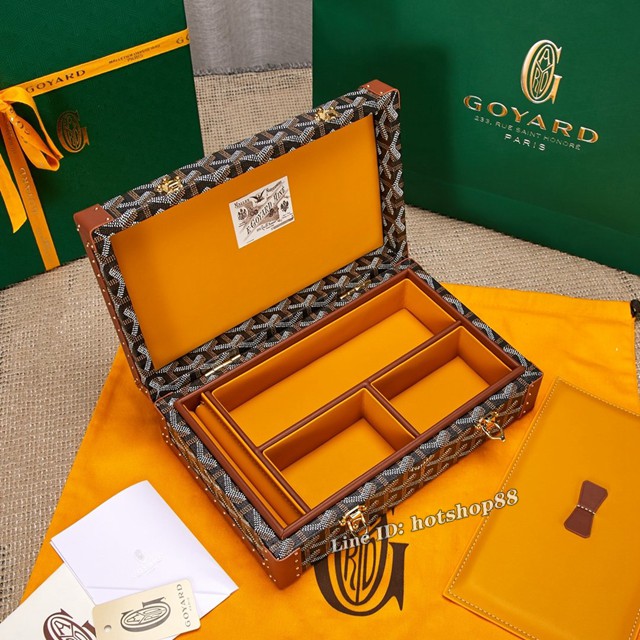 Goyard手錶首飾 高雅德GOYARD木盒款首飾盒珍寶盒 gdx1642